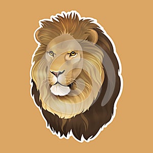 African lion sticker