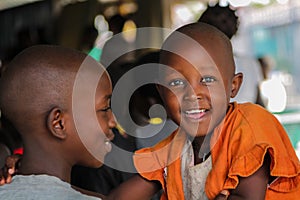 African little child boys portrait big eyes looking