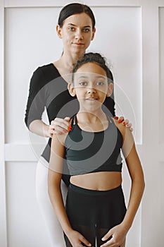 African little girl is studying ballet