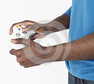 African Male Playing Game Concept