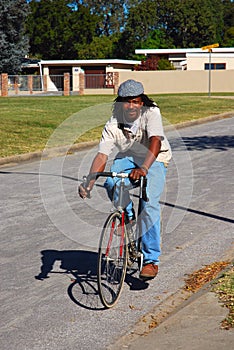 African man on bike