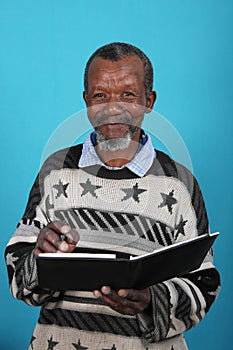 African Man and Book