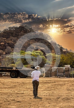 African man with a gimbal photo