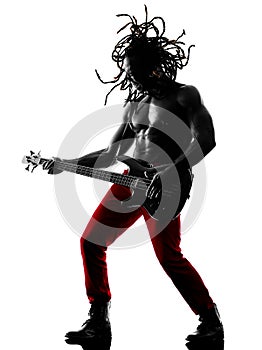 African man guitarist bassist player playing photo