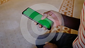 African man phone, African man phone green screen