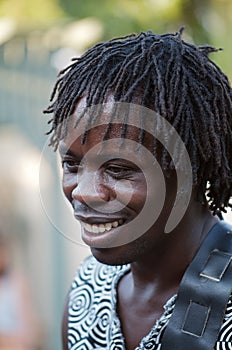 African man smiling