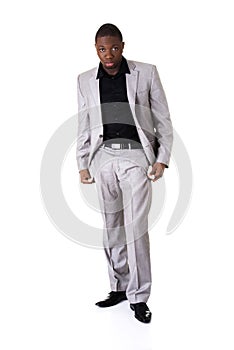 African man standing strong