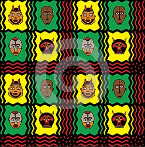African Mask Background