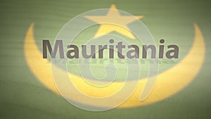 African Motion Graphics Country Name in Sand Series - Mauritania