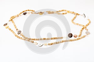 African necklace from natural bone beads
