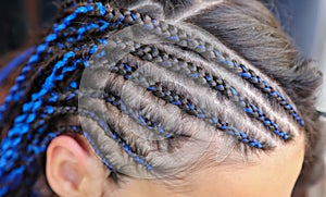 African pigtails on the girlâ€™s head