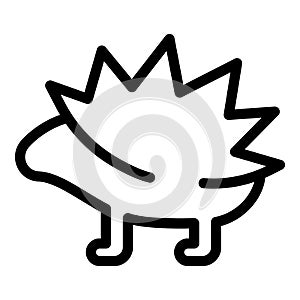 African porcupine icon, outline style