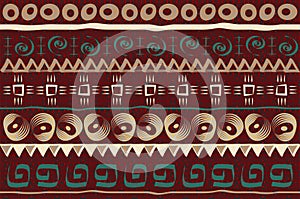African Print fabric, Ethnic handmade ornament for your design, tribal pattern motifs geometric element. background texture