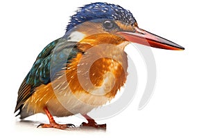 African Pygmy Kingfisher isolate on white background