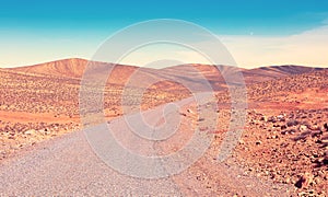 African road in desert landscape