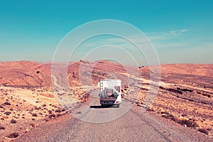 African road in desert landscape