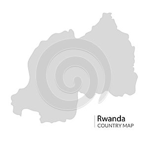 African Rwanda vector map. Kigali Rwandan illustration country