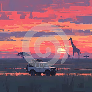 African Safari Sunset Adventure