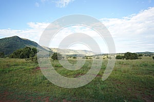 African Savanna grassland and valley photo