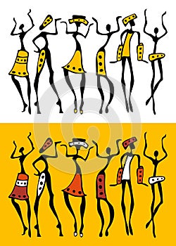 African silhouette set.