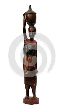 African souvenir - wooden handicraft woman