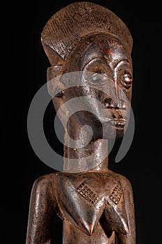 African Statue, Female Baule Portrait
