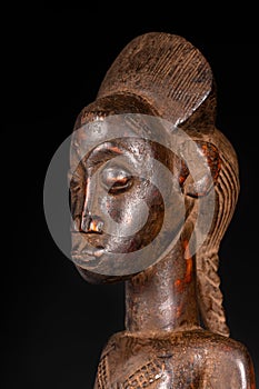 African Statue, Female Baule Portrait