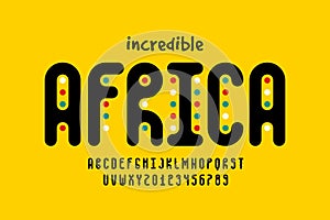 African style font