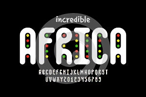 African style font