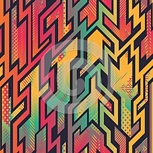 African style geometric seamless pattern