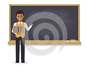 African teacher teaching in classroom