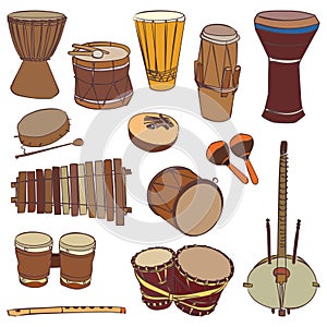 African traditional musical instruments