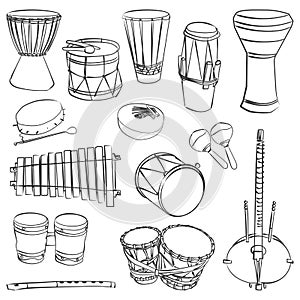 African traditional musical instruments