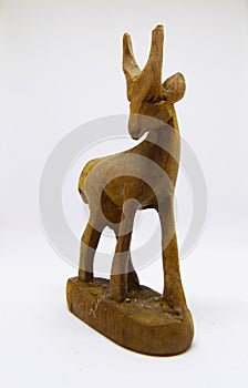 African tribal antelope carving out of wood without tusks