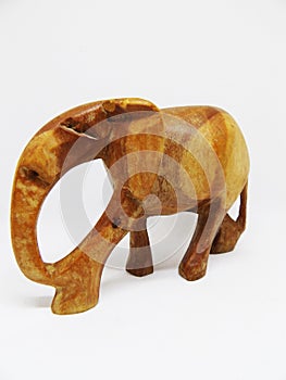 African tribal elephant carving out of wood without tusks