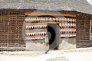 African tribal hut photo