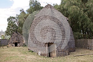 African tribal hut photo