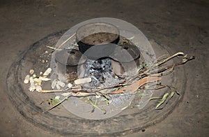 African tribal hut photo