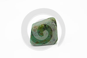 African turquoise stone on white background