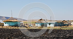 African typical rural houses. South Africa