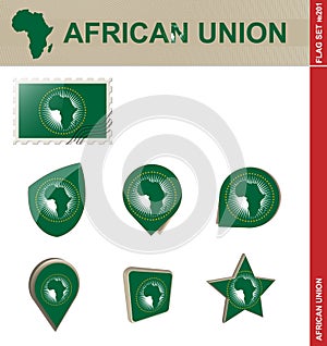 African Union Flag Set, Flag Set #201