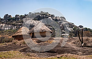 African village at the Great Zimbabwe ruins