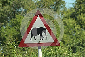 African Wildlife - Road sign - The Kruger National Park