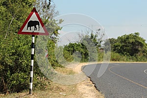 African Wildlife - Road sign - The Kruger National Park