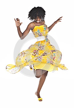 African woman dancing