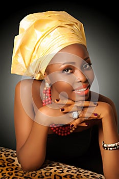 AFRICAN WOMAN WITH HEADWRAP