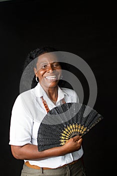 African woman  laughing