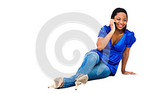 African Woman Talking On Phone