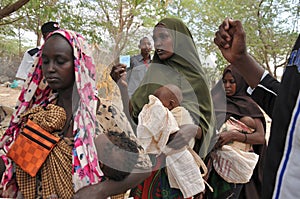 African women desperately waiting for help