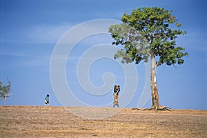 African women and kid